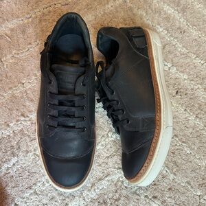Belstaff Black Leather Men's Sneakers